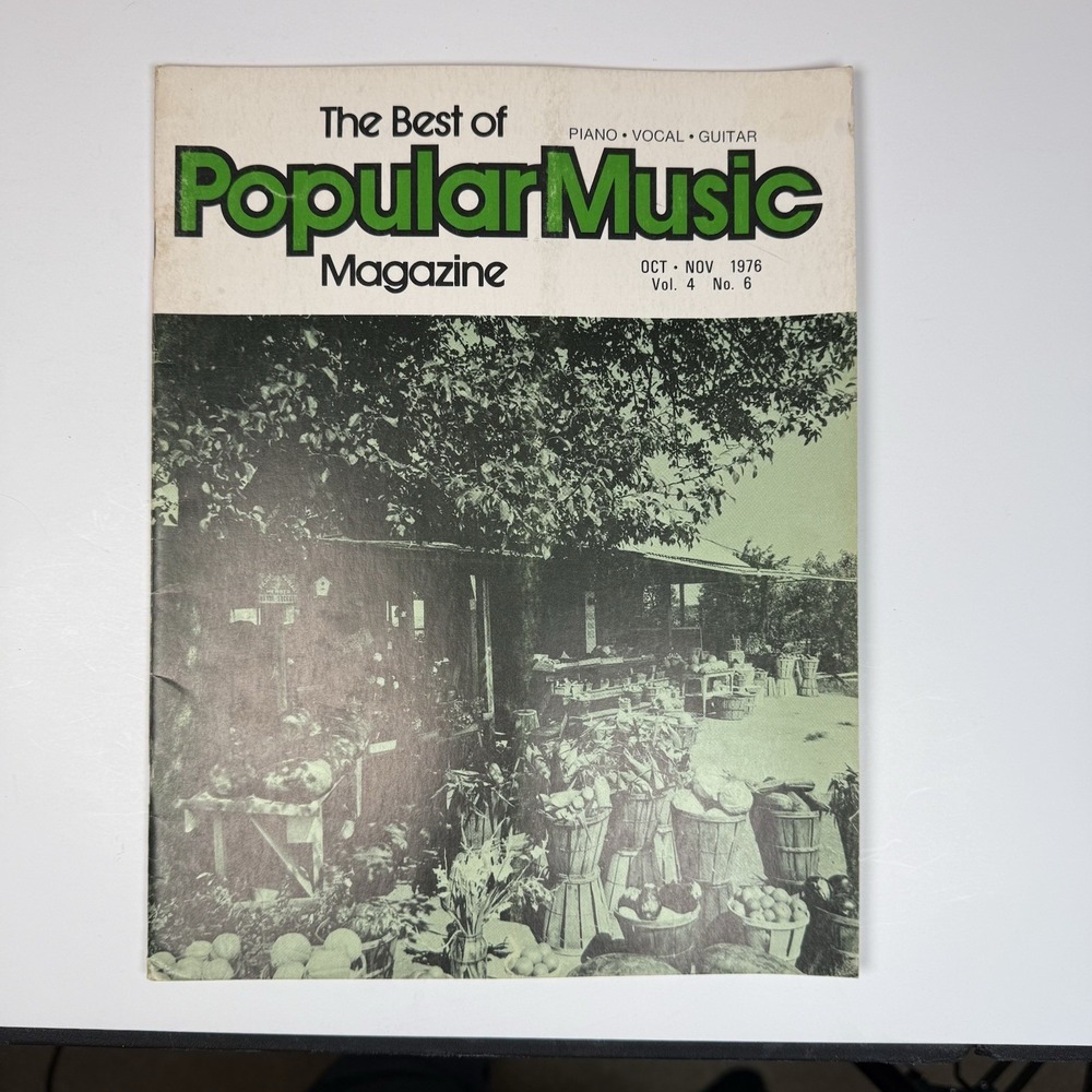 The Best Of Popular Music Magazine Oct Nov 1976 Vol 4 #6 Piano Vocal Guitar Vtg